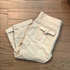 White House Black Market khaki Ankle Cropped cargo style Pants